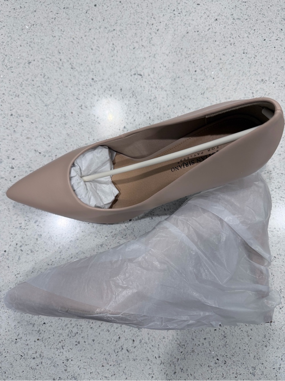 Women’s Pointed Toe Stiletto Pump in Nude - Picture 5 of 6